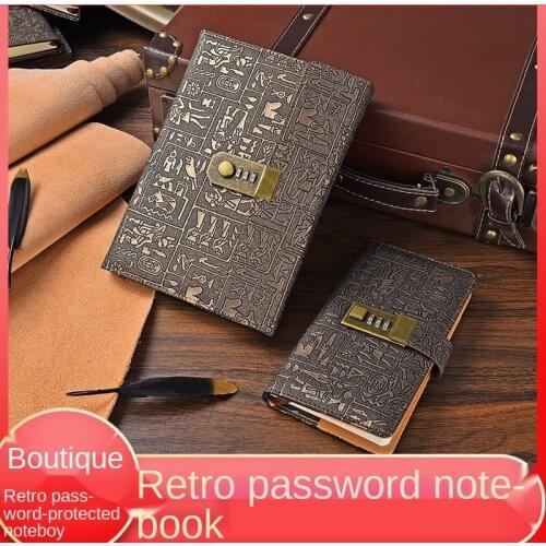 A5A6 code book with lock diary book European style retro notebook simple thickened hand account book notepad agenda planner