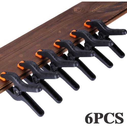 6Pcs/lot 3inch A-shape Plastic Nylon Adjustable Woodworking Clamps For Spring Clip Photo Studio Background Clamp DIY Tools