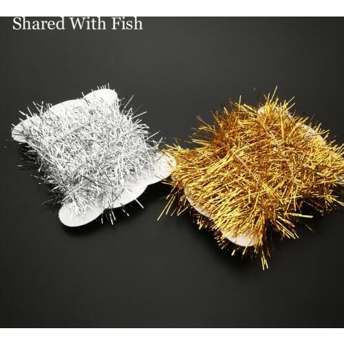 1 Card/Set 3meters Assorted Fly Fishing Tinsel Chenille Crystal Flash Line Rig Baits Making Fly Tying Streamer Flies Material