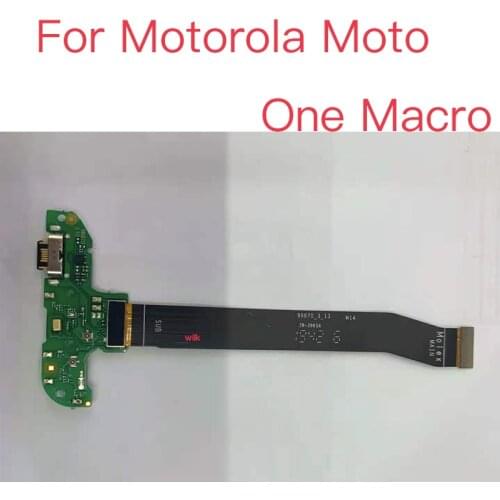 10PCS NEW Original USB Port Charging Board For Motorola Moto One Macro USB Charging Dock Port Flex cable Repair Parts