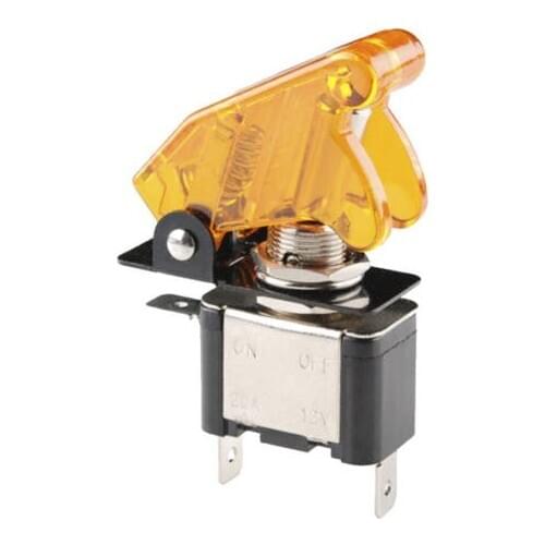 12V 20A Yellow blue green red white Cover LED Light Rocker Toggle Switch SPST ON/OFF Car Truck Sales