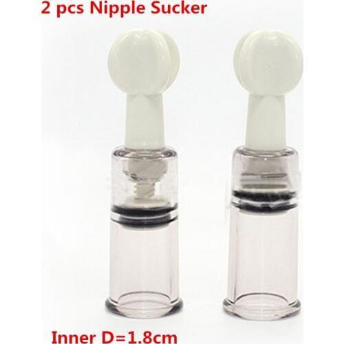 2 PCS/Lot 1.8cm Breast Nipple Sucker Clitoris Massager,Nipple Clamps Pump Breast Enlarger Vibratinng Sex Toys For Women