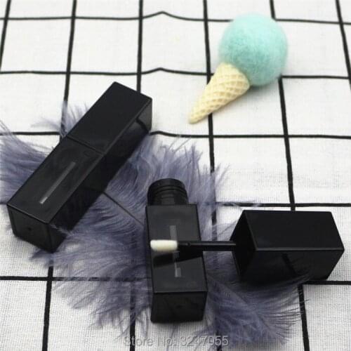 4.5ML 20Pcs 50Pcs New Arrival Empty Black Lip Gloss Bottle, Simple Classic Elegant Lipstick Container, Elegant Lip gloss Tube