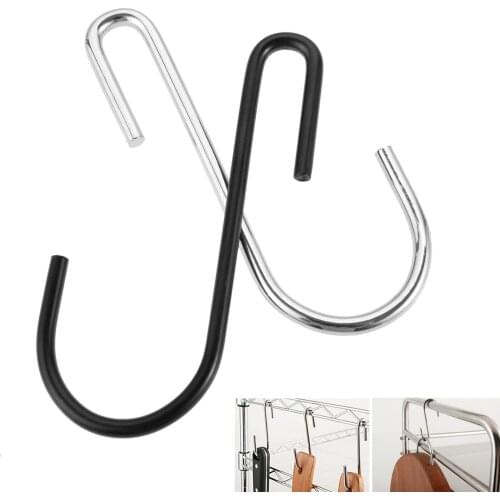 5Pcs S Shaped Hanging Hooks Kitchen Bathroom Bedroom Hangers for Hanging Clothing Hats Coats Bags Spoons