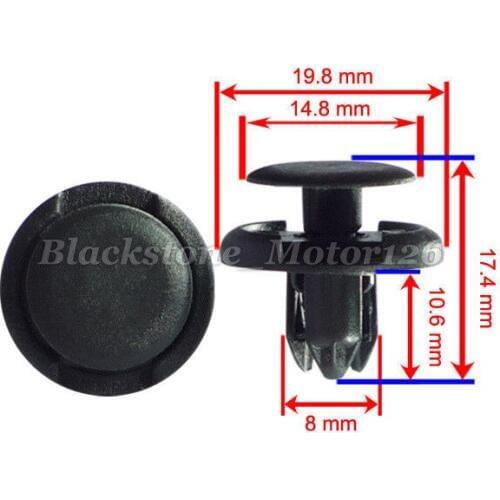 50x Push Type Fender Liner Retainer Fastener Clips 91512SXO003 For Honda