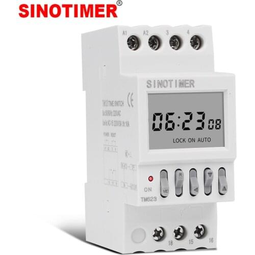 AC 220V 230V Din Rail Digital 7 Days Programmable Timer Switch against Latitude Adjust ON/OFF Time Outdoor Street Lights Control