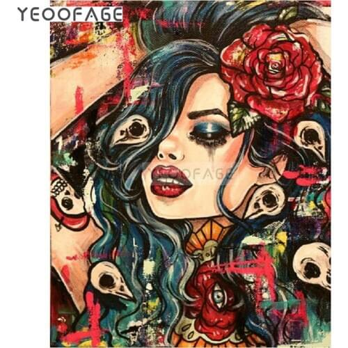 Diamond Embroidery Halloween girl Diy 5d Diamond Painting Cross Stitch Full Square rhinestones Mosaic Pasted Crafts Needlework