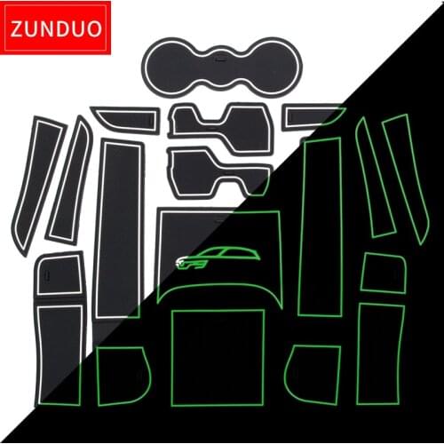 ZUNDUO Anti-Slip Gate Slot Mat Coaster for RENAULT Koleos 2017 2018 2019 MK2 Samsung QM6 Non-slip Cup Holders Mats Accessories