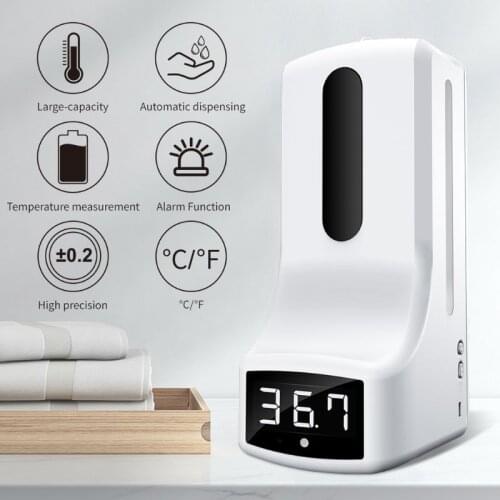 Automatic Hand Soap Dispenser with Infrared thermometer for supermarket Store