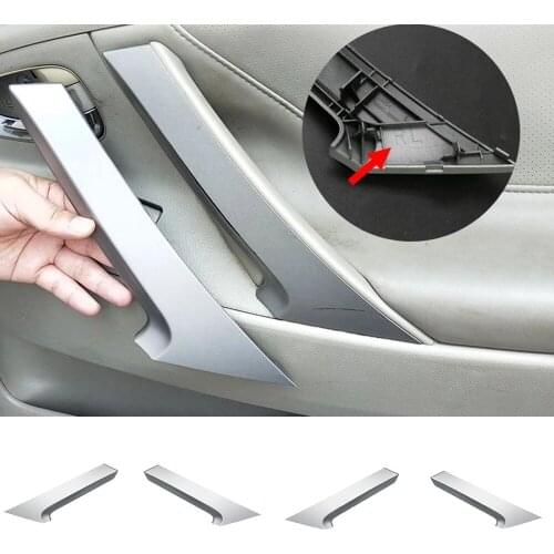 Car Interior Trim Indoor Door Handle Armrest Door Handle Cover Silver For Toyota Camry 2006-2011 Car Interior Door Handle Cover