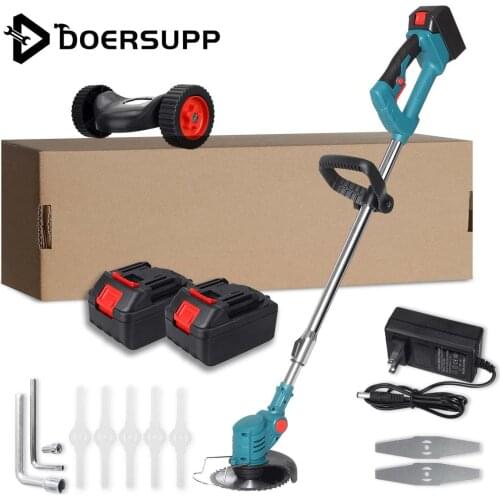 35000rpm Cordless Grass Trimmer With 2 Battery 1800W Super Power Auto-Release Electric Lawn Mower Garden Pruning Tools Weeders