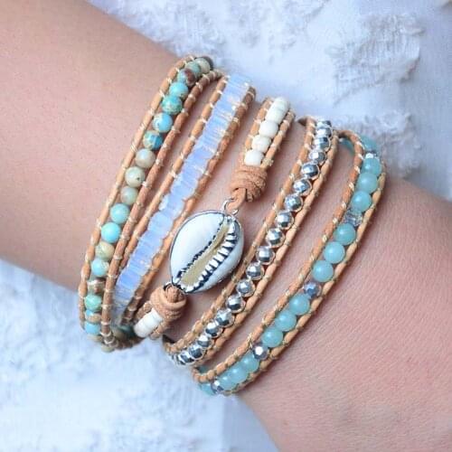 Natural Shell Wrap Bracelet Bohemia Handmade Bracelet