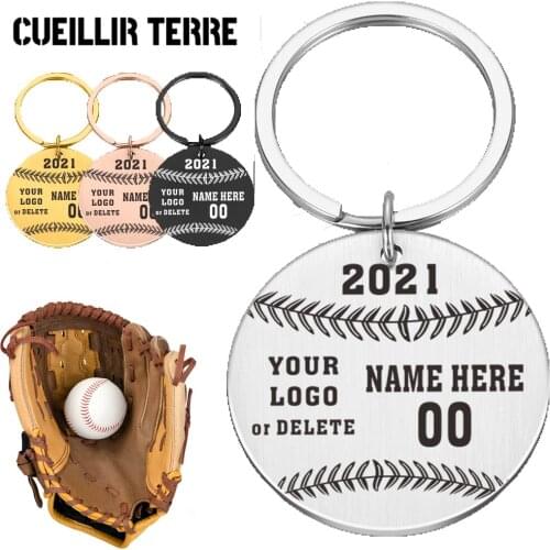 Baseball Engraving Keychain Gift For Him Her Women Men Gift For Friend Keyring Personalized Keychain Fashion Pendant