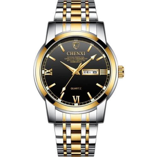 Fashion Business Men Watch Chenxi Luxury Brand Watches Men Date Day Quartz Watch Stainless Steel Mens Watches relogio masculino