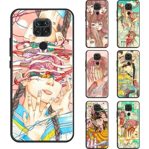 Shintaro kago Horror cartoons Case For Xiaomi Redmi Note 10 Pro Note 9 Pro 7 8 9S 8T Cover For Redmi 9T 9A 9C K40 7A 8A
