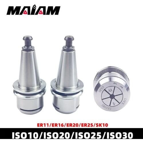 Precision 0.003 Anti-rust ISO20 ISO25 ISO30 ER16 ER20 ER32 SK10 tool holder iso er tool holder g2.5 30000~50000rpm + Pull Stud
