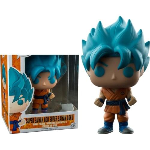 FUNKO POP Japanese Anime Dragon BallZ SUPER SAIYAN GOD GOKU 121# Vinyl Action Figure Collection Model Toys