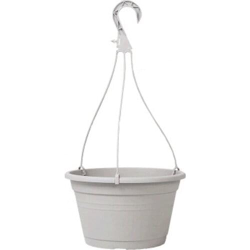 Plant Pot Fall Resistant Eco-friendly Resin Black Hanging Flower Pot for Outdoor