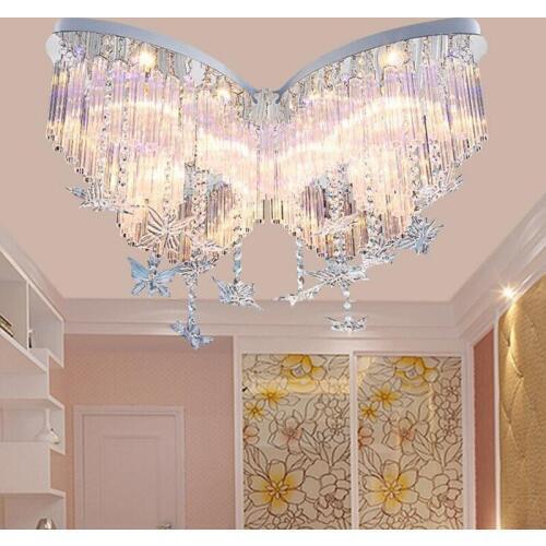 Living room Crystal lamp Ceiling light Color change Crystal lamp Remote control Beauty salon Master bedroom Romantic Warm lamps
