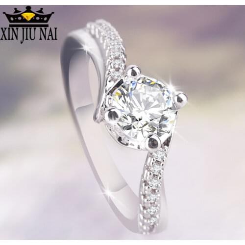 Classic; popular diamond-inlaid female ring, AAA block of high-grade zircon, personalized womens birthday rings 6-7-8-9-10