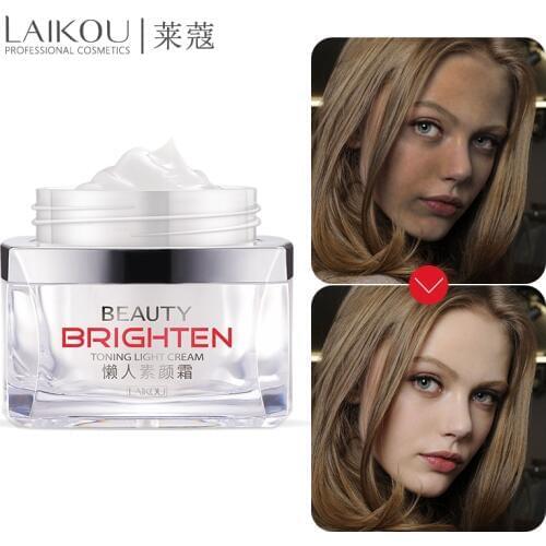 LAIKOU Invisible Concealer Cream instant brighten Oil-control Moisturizer Whitening Face Cream Suyan Lazy Cream 50g