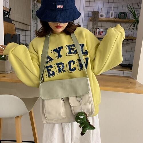 Fashion Women Handbag Casual Large Capacity Cloth Bucket Pouch Daisy Solid Tooling Oxford Cloth Bucket Pouch Girls Shoulder Bag