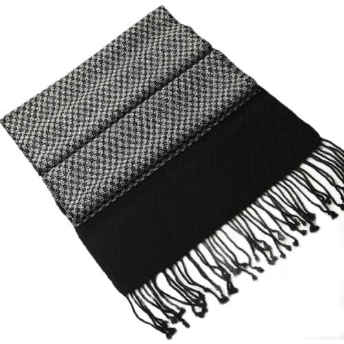 Mens Scarf Long Style British Wool Spring/Autumn Korean Version Thickened Male Weibo 180* 37cm