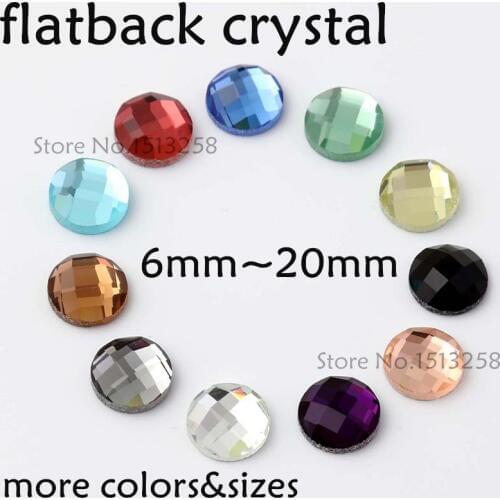 New Arrive Round Chessboard Flat Back Crystal Fancy Stones More Colors 6mm 8mm 10mm 12mm 14mm 16mm 18mm 20mm