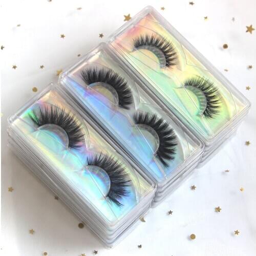 Wholesale Faux Mink False Eye Lashes for Cosmetics 14-18mm Natural Length Soft Hand Made Full Strip Eyelashes Bulk
