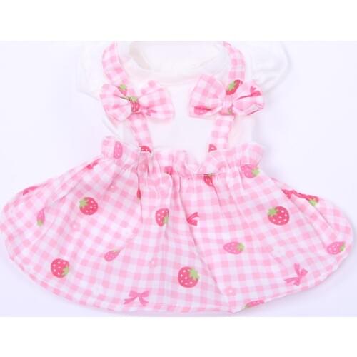 Princess Dog Cat Dress Tutu Strawberry Design Pet Puppy Skirt Spring/Summer Clothes Outfit 5 Sizes 2 Colours