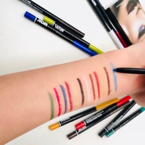 Eyeliner Pencil With 12 Colors Long lasting Highlighter Eyeliner Pen Waterproof Glitter Eyeshadow Pen Eye Cosmetic Lip Liner