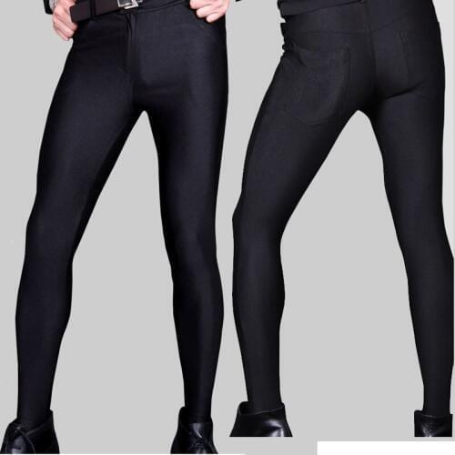 Sexy Man Plus Size Pencil Pants Erotic Bike Panty-hose Slim Fit Soft Superior Street pantynose Gay Club Skinny Tights Streetwear