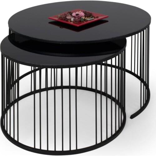 Modern Planet Medium Coffee table Gold Glass coffe table