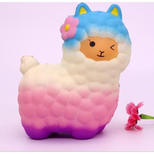 Squishy jumbo sheep alpaca squishy cute galaxy slow rising animal squishy squish wholesale exquisite kids gift