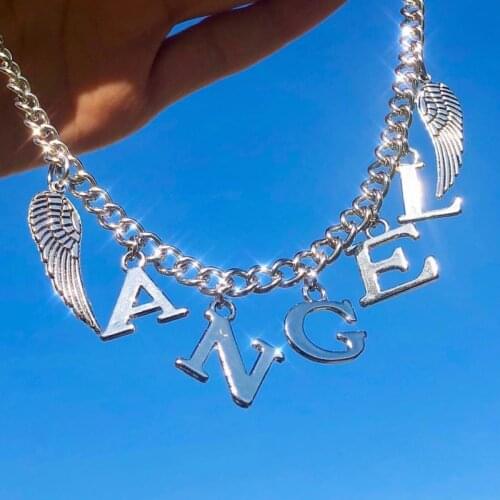 Street Cool Girl Baby Necklace Chic English Lettered Clavicle Chain Custom Babe Vintage Pendant Choker Fashion