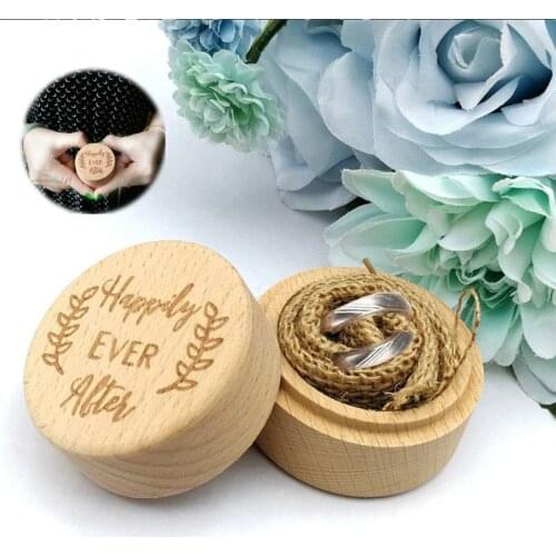 Packing Box Retro Wooden Ring Box Carving Ring Box Wooden Engagement Ring