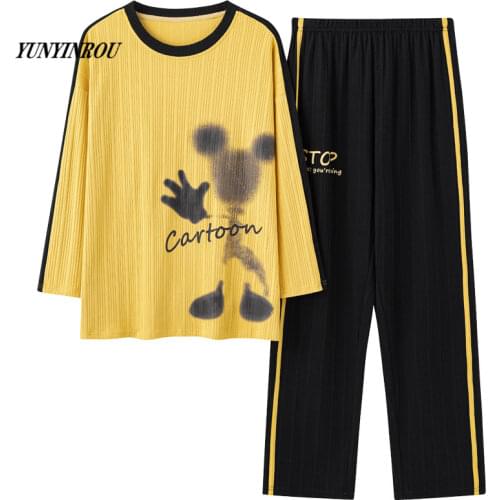 Spring Autumn Cotton Floral Elegant Womens Sleep Lounge Pajama Long Sleeved Female Pajama Set Pyjamas Sleepwear M-2XL Fashion