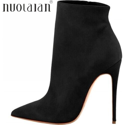 New Arrival Autumn Winter Women Ankle Boots 10cm/8cm High Heels Shoes Woman Pointed Toe Sexy High Heel boots For Females