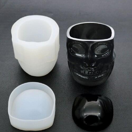 1pcs UV Resin Liquid Silicone Mold Skull Storage Box Shape Resin Molds For DIY Making Jewelry Finding Accessories