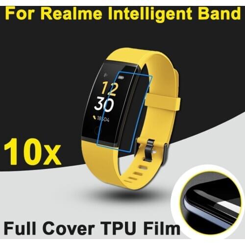 10pcs/lot Full Cover Soft TPU Anti-Scratch Protective Films For Realme Intelligent Band Sport Band SmartWatch Screen Protectors