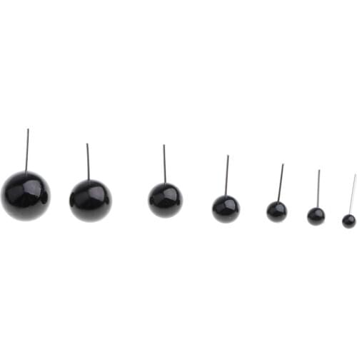 100pcs 4-14mm Black Glass Eyes Kits for Needle Felting Bear Dolls Making DIY Craft