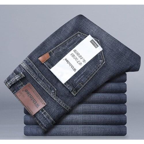 2021 Spring Summer Mens Stretch Straight Fit Jeans Mens Denim Pants Brand New Style Trousers Mens Wear vintage jeans men