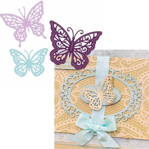 3 Fancy Butterflies Metal Cutting Dies Hollowed Butterflies Die Cuts For DIY Card Making Decoration New 2019 Crafts Cards