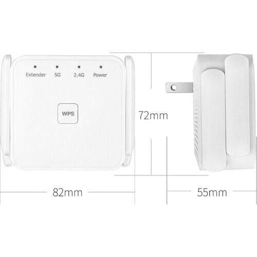 AC1200Mbps WIFI Repeater Router AP Gigabit RJ-45 2,4GHz/5.0GHz Extender UK
