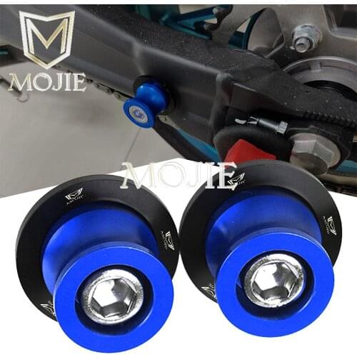 MOJIE Motorcycle Accessories 6MM CNC Aluminum Swingarm Spools Stand Screws Slider For YAMAHA MT09 2013 2014 2015 2016 2017-2019