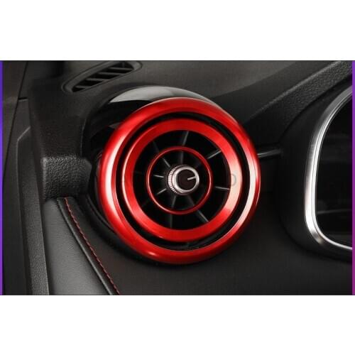 For MG6 2017 2018 2019 2020 Refitting Decorative Ring of Air Conditioner Outlet into Bright Ring of Aluminum Alloy Air Outlet