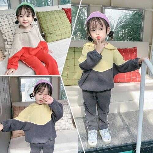 Girls Suits Sweatshirts +Pants Sets Kids 2021 Vintage Spring Autumn Teenagers Tracksuits Formal Outfits Sport Children Clothing