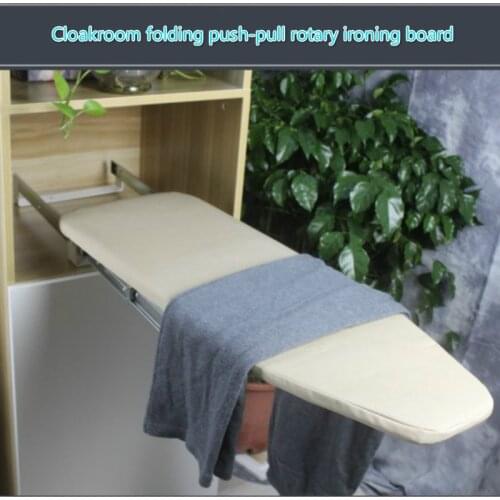 Cloakroom cabinet Slide Out Fold Down Rotatable ironing board hidden ironing board electric ironing stand push-pull damping