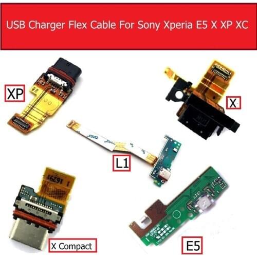 USB Charger Board Flex Cable For Sony Xperia E5/L1/X/X Performance/X Compact USB Charging Dock Connector Rempacement repair