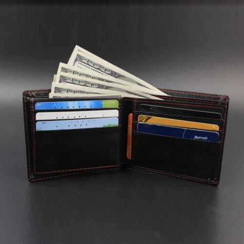 2020 Men Bifold Business Leather Wallet Id Credit Card Holder Purse Pockets Portfel Carteira Кошелек Женский Dropshipping